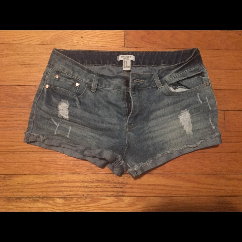 Forever 21 - Dark Blue Jean Shorts